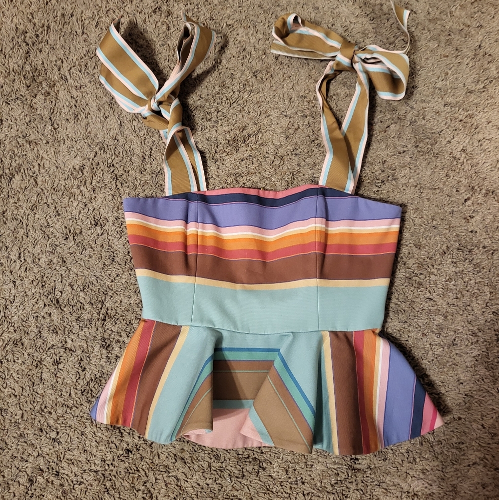 Zimmermann Multicolor Striped Top